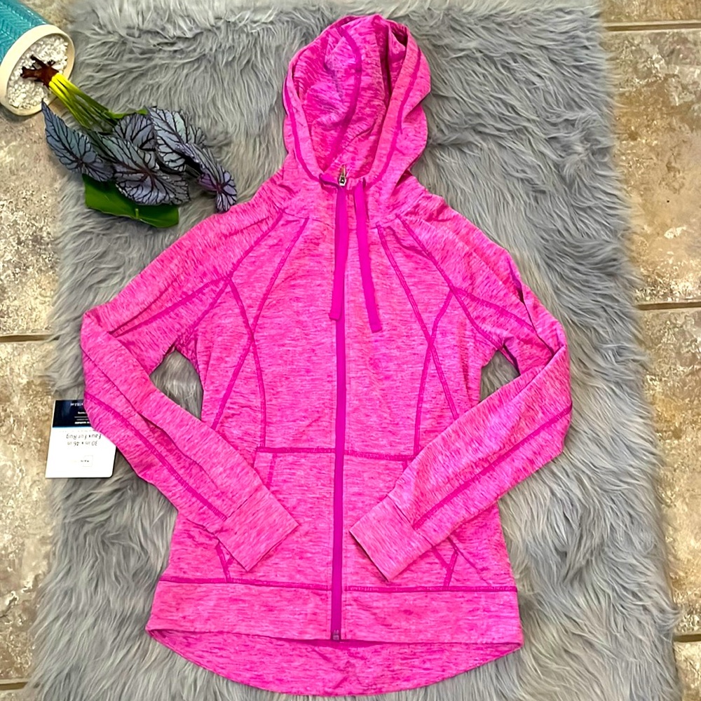 Champion Womens Long Sleeve Full Zip Hoodie Jacket Pink